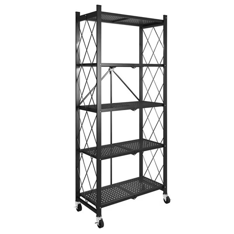 Étagère Métallique Pliable avec Roulettes – Robuste, Polyvalente et gain de place