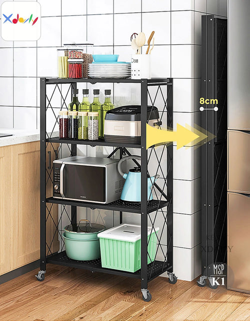 Étagère Métallique Pliable avec Roulettes – Robuste, Polyvalente et gain de place